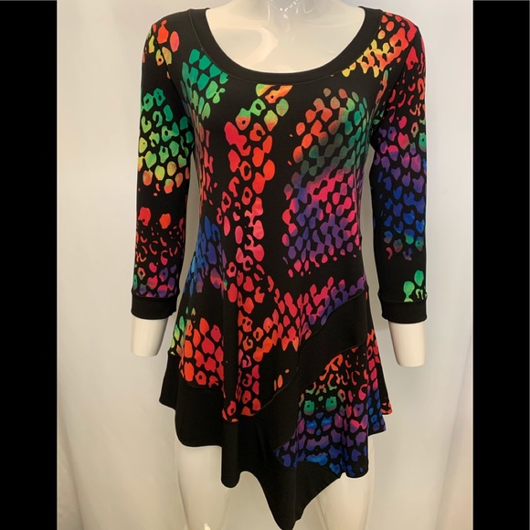 EVA VARRO SAVANNAH TIPPED TUNIC    BRIGHT LIGHT - Picture 2 of 3